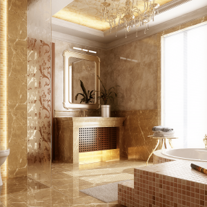 Bathroom interior ready scene